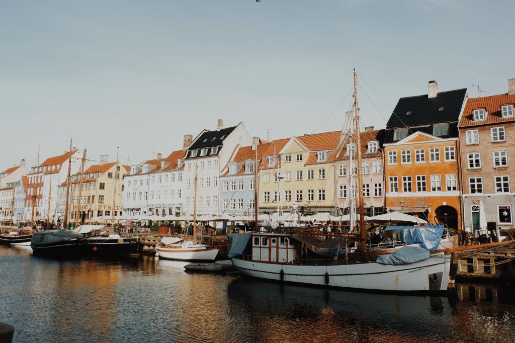 Colourful buildings at Nyhavn Copenhagen 